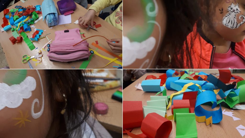 Nens, nenes i adolescents del SIS d'Aiguafreda celebrant el Carnaval