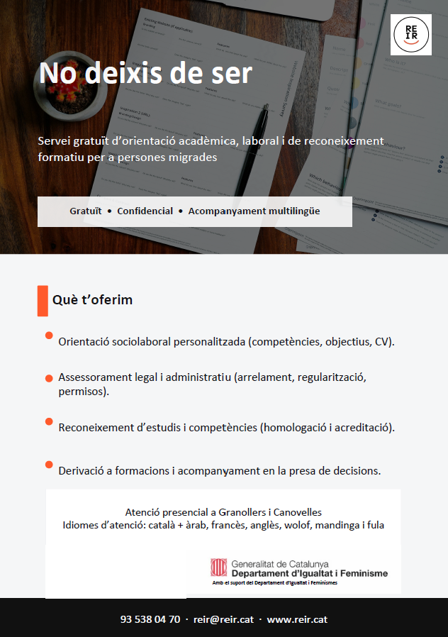 REIR_Flyers_NoDeixisDeSer_A5 REIR_Flyers_NoDeixisDeSer_A5