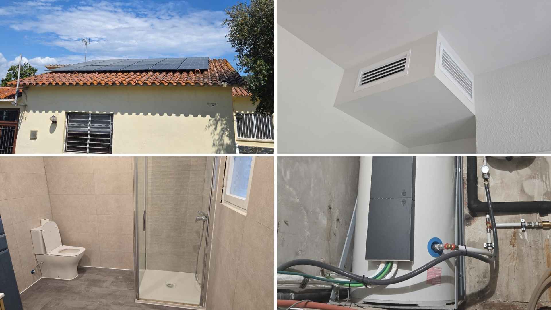 Reforma de la Vinya: instal·lació solar, climatització i bany